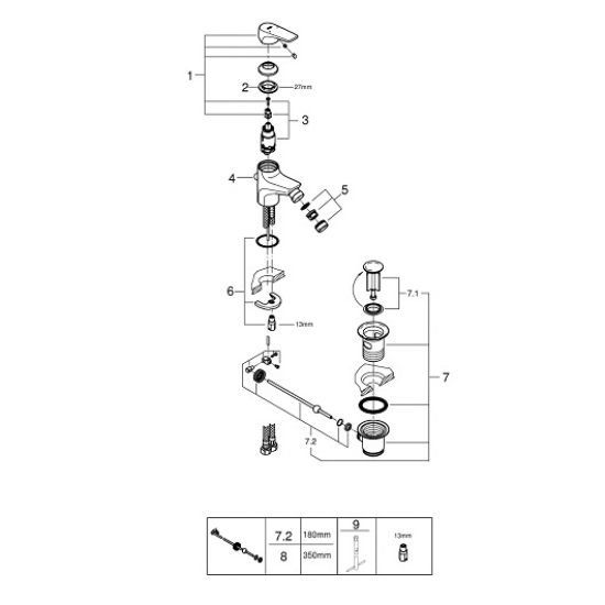 Смеситель для биде GROHE BauFlow 23754000
