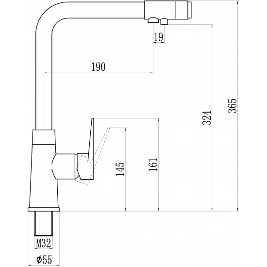 Смеситель для кухни с подключением к фильтру с питьевой водой SAVOL S-1804C бронза