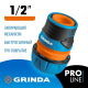 Соединитель быстросъёмный GRINDA PROLine 8-426427 с запирающим механизмом, АБС пластик 1/2"