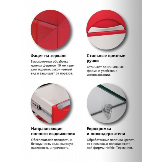 Тумба с раковиной STYLE LINE Жасмин 60 белая, раковина Селигер 60