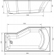Акриловая ванна 1МАРКА  Convey L 150x75 см, без опоры ассиметричная