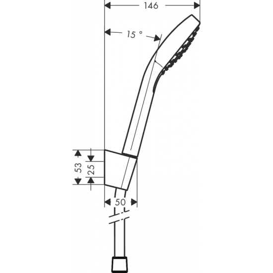 Душевой набор HANSGROHE Croma Select S 26420400, белый, хром