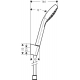 Душевой набор HANSGROHE Croma Select S 26420400, белый, хром