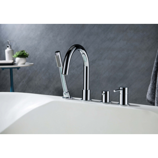 Смеситель на борт ванны AQUATEK Европа AQ1348CR на 4 отверстия, хром