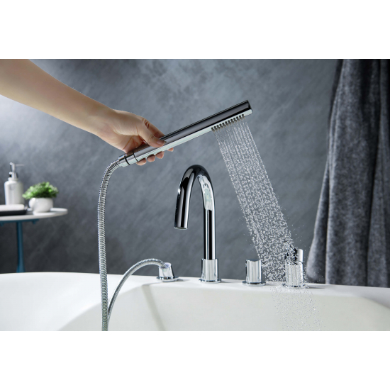 Смеситель на борт ванны AQUATEK Европа AQ1348CR на 4 отверстия, хром