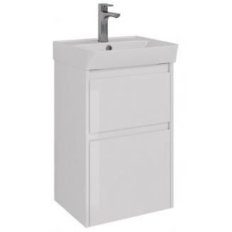 Тумба для комплекта LEMARK Combi 45, 2 ящика, белый глянец, под раковину Neon 45