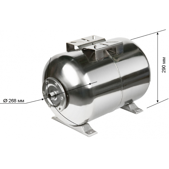 Гидроаккумулятор UNIPUMP 24 литра, горизонтальный, нержавейка