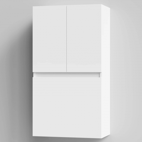Шкаф навесной VOD-OK Тендер 60 над стиральной машиной, с бельевой корзиной, белый