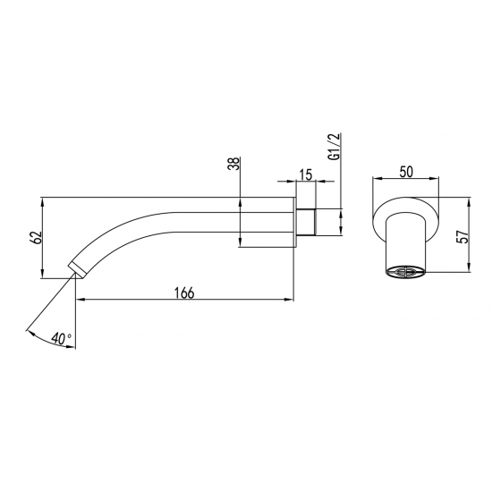 Излив LEMARK LM8024C для ванны, хром