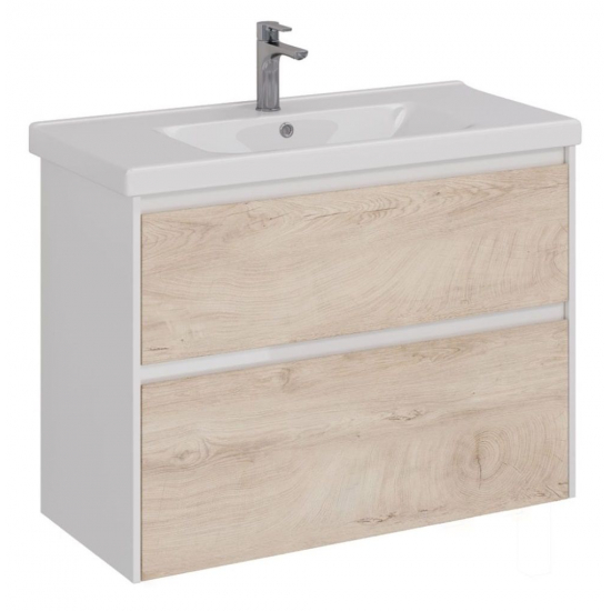 Тумба для комплекта LEMARK Combi 100, 2 ящика, дуб кантри, под раковину Гармония 100