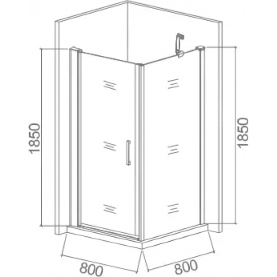 Душевой уголок BAS Good Door Pandora CR-80-C-CH 80x80x185 стекло прозрачное, профиль хром