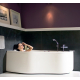Акриловая ванна SANTEK Ибица L 150x100 см, угловая, с каркасом, асимметричная