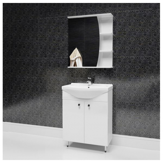 Зеркало-шкаф MIRSANT Фарида 20 Парус левый 60x70 белый