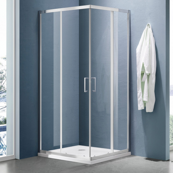Душевой уголок SANTREK AQUA Lea-CR-1000*900-C-Chrome 100x90 профиль хром