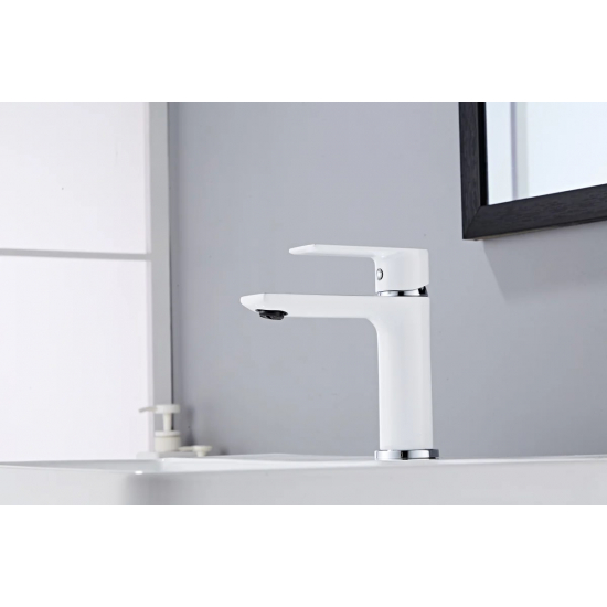 Смеситель для раковины HAIBA HB10505-8 белый/хром