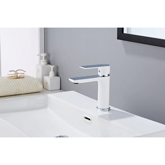 Смеситель для раковины HAIBA HB10505-8 белый/хром