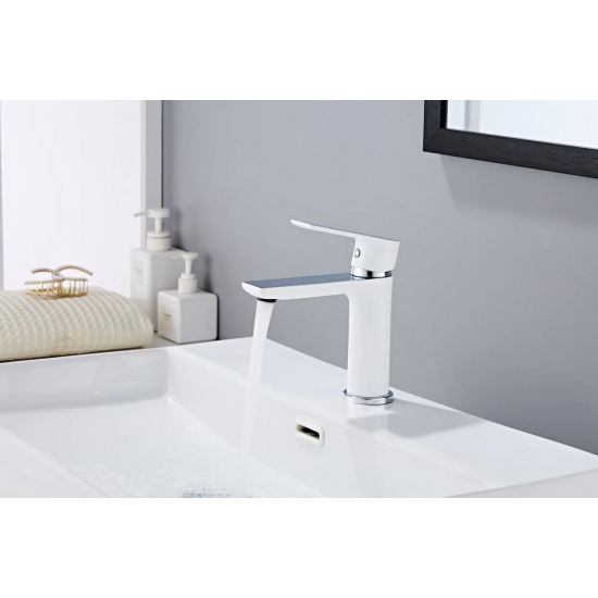 Смеситель для раковины HAIBA HB10505-8 белый/хром