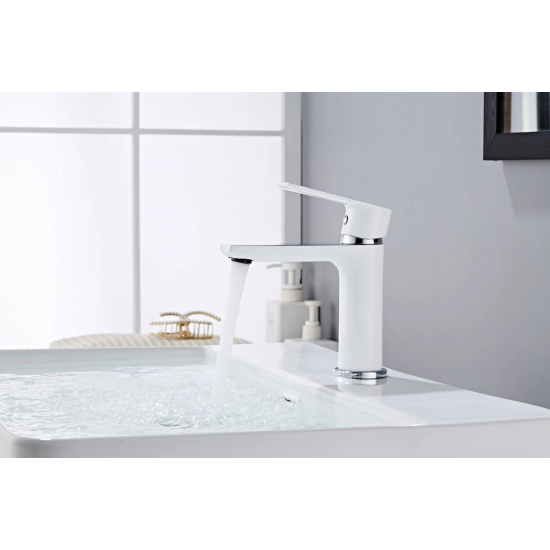 Смеситель для раковины HAIBA HB10505-8 белый/хром