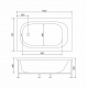 Акриловая ванна NOVA Optima 130x70