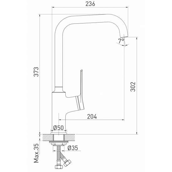 Смеситель для кухни MIXLINE Plus Unito ML24-032