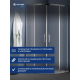 Душевой уголок SANTREK AQUA Lea-R-900-G-Chrome 90x90 стекло грейп, профиль хром