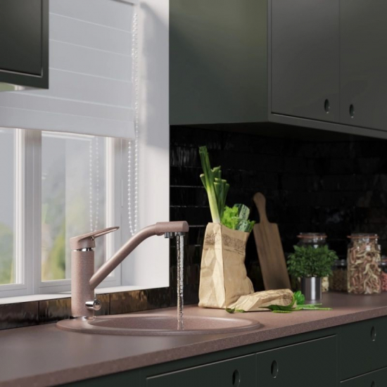 Смеситель для кухни MIXLINE ML-GS05 (307) с подключением к фильтру, терракотовый