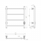 Полотенцесушитель электрический ZOX ЛЦ 60x50 4 перекладины прямой белый, универсальное подключение