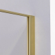 Душевой уголок VECONI Premium Prato 300 SP G-L 140x100 левый, стекло прозрачное, профиль золотой