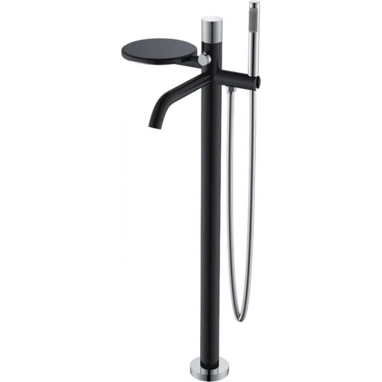 Смеситель для ванны напольный BOHEME Stick 129-BCR.2 black touch chrome