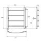 Полотенцесушитель водяной ZOX ЛЦ 60x50x50 4 перекладины Дуга, с боковым подключением 
