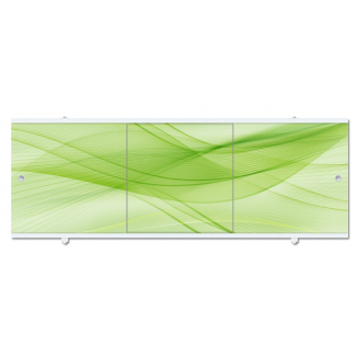 Экран для ванны фронтальный МЕТАКАМ Премиум А 150 с алюминиевой рамой зеленый