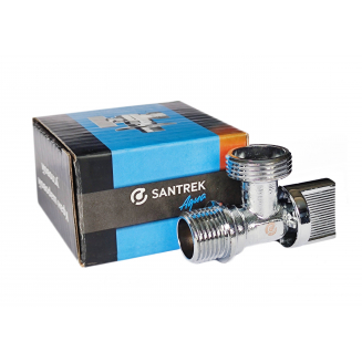 Кран шаровый мини SANTREK AQUA Base 1/2"x3/4" ш-ш угловой, с отражателем