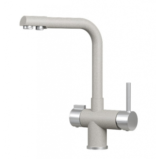 Смеситель для кухни GRANULA 5008 с краном для питьевой воды, базальт