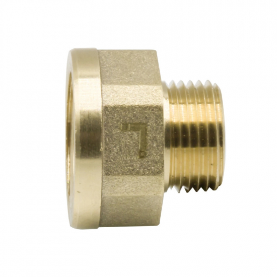 Переходник резьбовой LEXLINE 1/2" x 3/8" латунный 15-10 мм L20мм