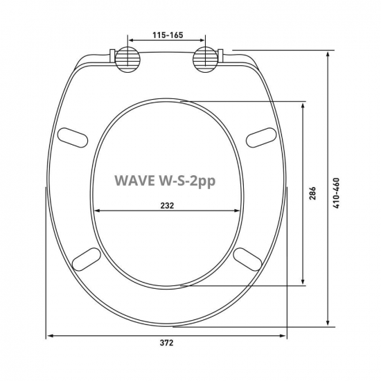 Сиденье для унитаза WAVE W-S-2pp полипропилен (Бореаль, Сенатор)