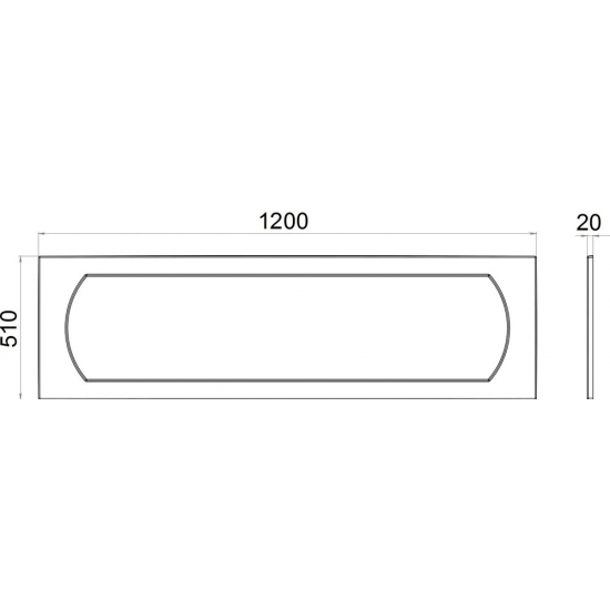 Экран для ванны фронтальный 1ACReal Gamma / Стандарт 120