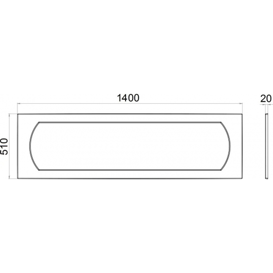 Экран для ванны фронтальный 1ACReal Gamma / Стандарт  140