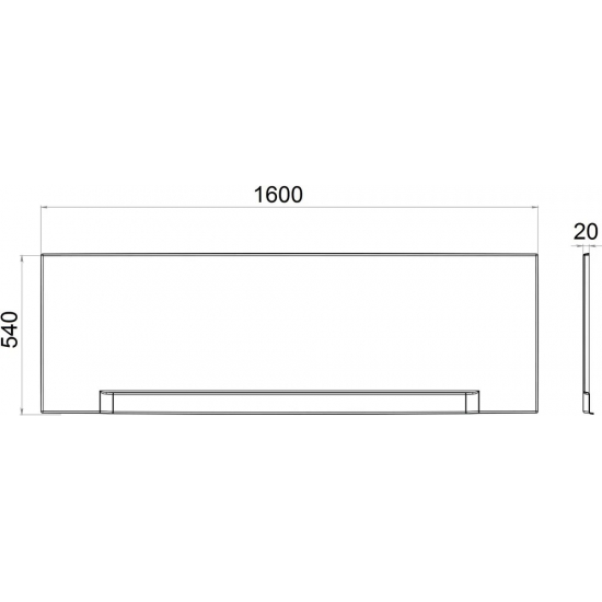 Экран для ванны фронтальный 1ACReal London 160