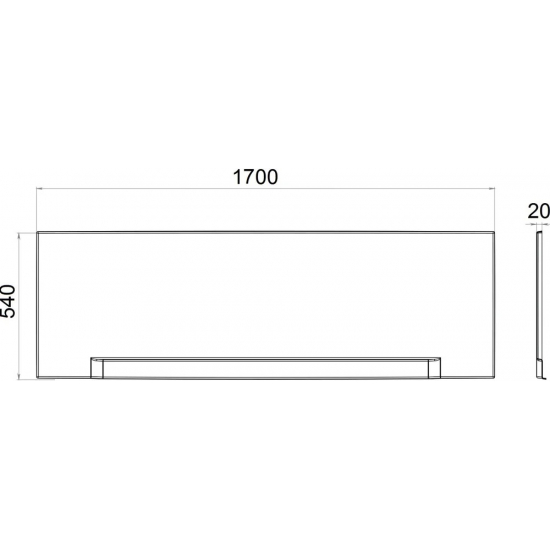 Экран для ванны фронтальный 1ACReal London 170