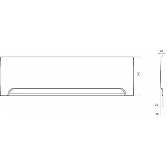 Экран для ванны фронтальный 1ACReal Мартин Щ0000045891 120