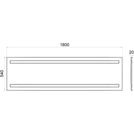 Экран для ванны фронтальный 1ACReal Стандарт/Европа 180