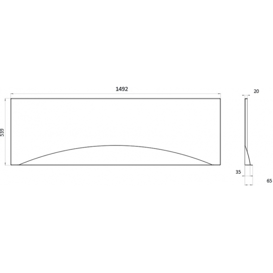 Экран для ванны фронтальный 1ACReal Тори Щ0000042934 150