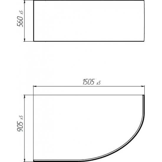 Экран для ванны фронтальный 1МАРКА Diana 02ди1590 L/R 150