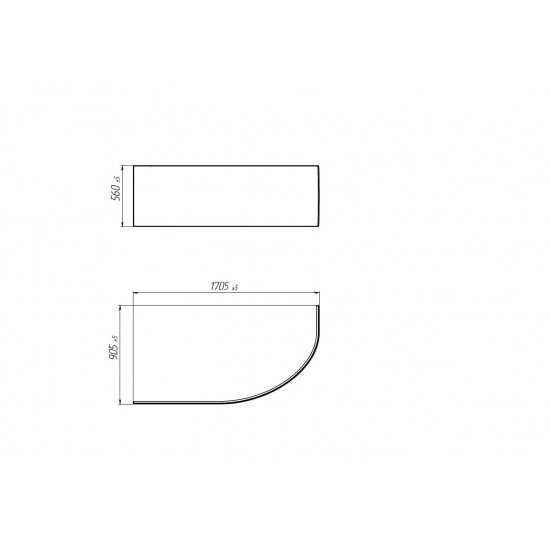 Экран для ванны фронтальный 1МАРКА Diana 170 R/L