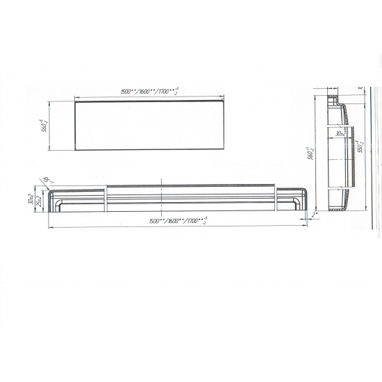 Экран для ванны фронтальный 1МАРКА Flat 170
