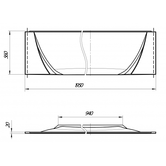 Экран для ванны фронтальный 1МАРКА Pragmatika 193