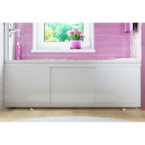 Экран для ванны фронтальный МДФ ALAVANN Crystal 180 купе белый