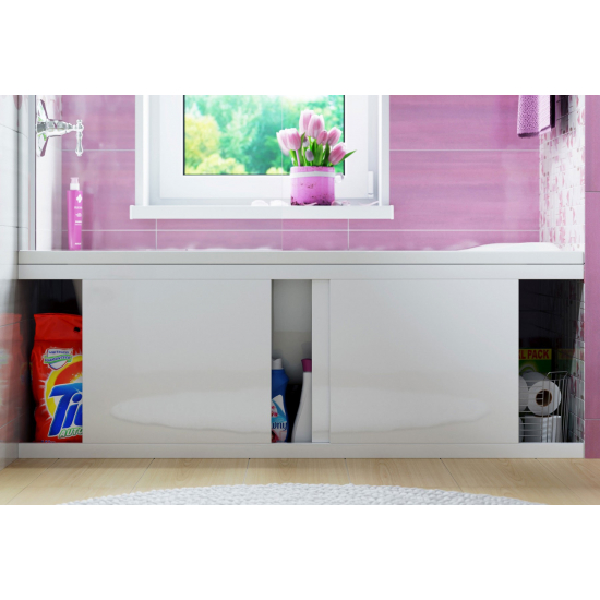 Экран для ванны фронтальный МДФ ALAVANN Crystal 180 купе белый