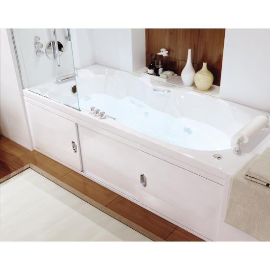 Экран для ванны фронтальный МДФ ALAVANN Still 170 купе каркас из алюминия белый