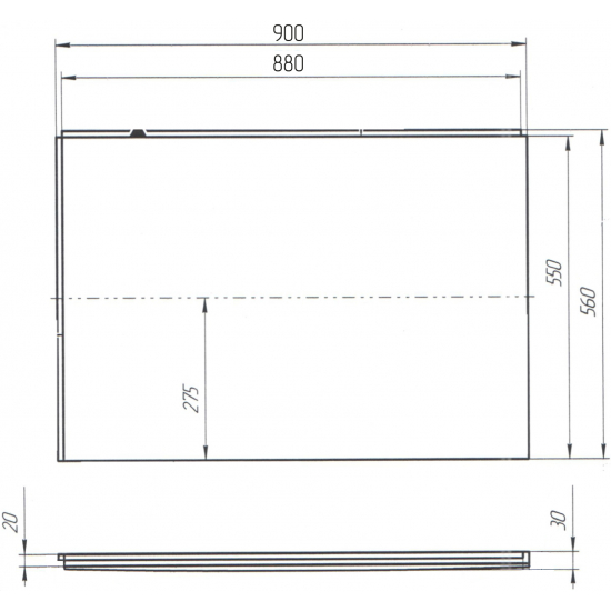 Экран для ванны торцевой 1МАРКА 90 R/L